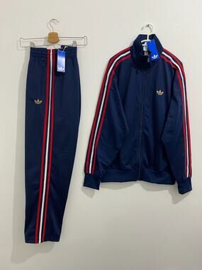 Adidas Originals Firebird Tracksuit Night Indigo Better Scarlet White Size 2XL